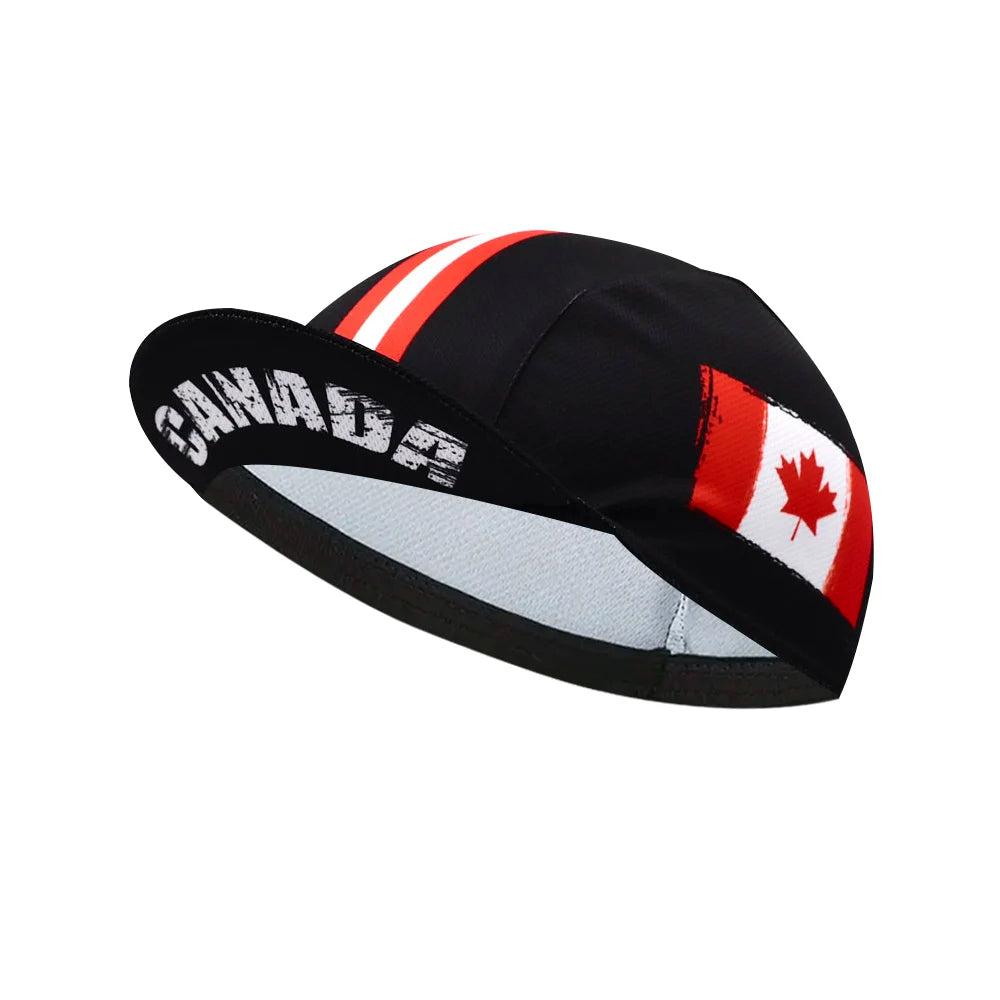 Classic Canada National Flag Pro Team Cycling Cap Riding Outdoor Sports MTB Bicycle Hat - OneLoveCanada
