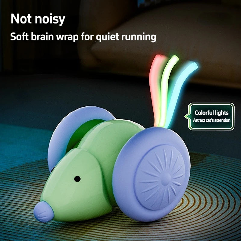Pet Toys Interactive Cat Toy Electric Mouse Car Automatic Teaser Intelligent Obstacle Avoidance Pet Products Cat Accessories