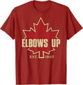 Elbows Up Canada True North Strong Free Proud Canadian T-Shirt Humor Funny Canada Flag Graphic Top Streetwear Clothes Saying Tee - OneLoveCanada