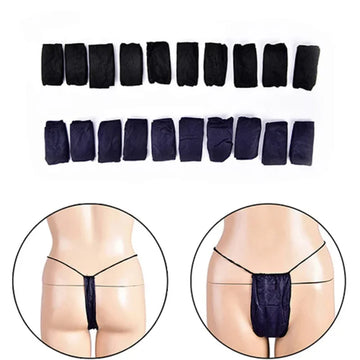 10 Pack Disposable Travel Underwear Women's Breathable T-back G-String Panties - Hygienic & No Show for Trip, Spa, Gym
