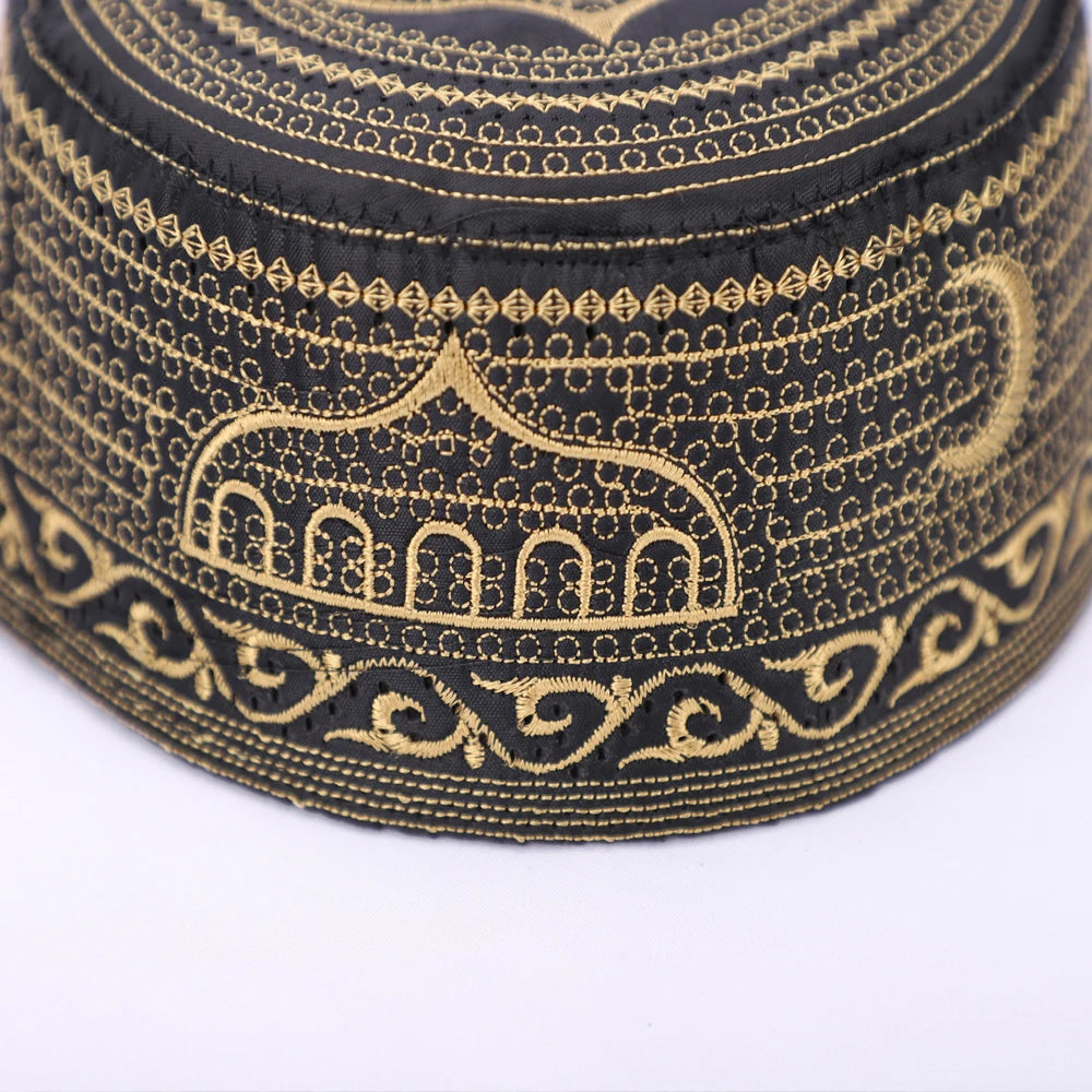 RIMAIRE Brown Men Yarmulke Fashion Muslim Hat for Men High Quality Multi-Color Islam Hair Cover Yarmulke Business Part Birthday