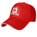 Canada Not For Sale Baseball Cap Adjustable Red Hat with Maple Leaf Embroidery for Outdoor Activities & Casual Wear Snapback Cap - OneLoveCanada