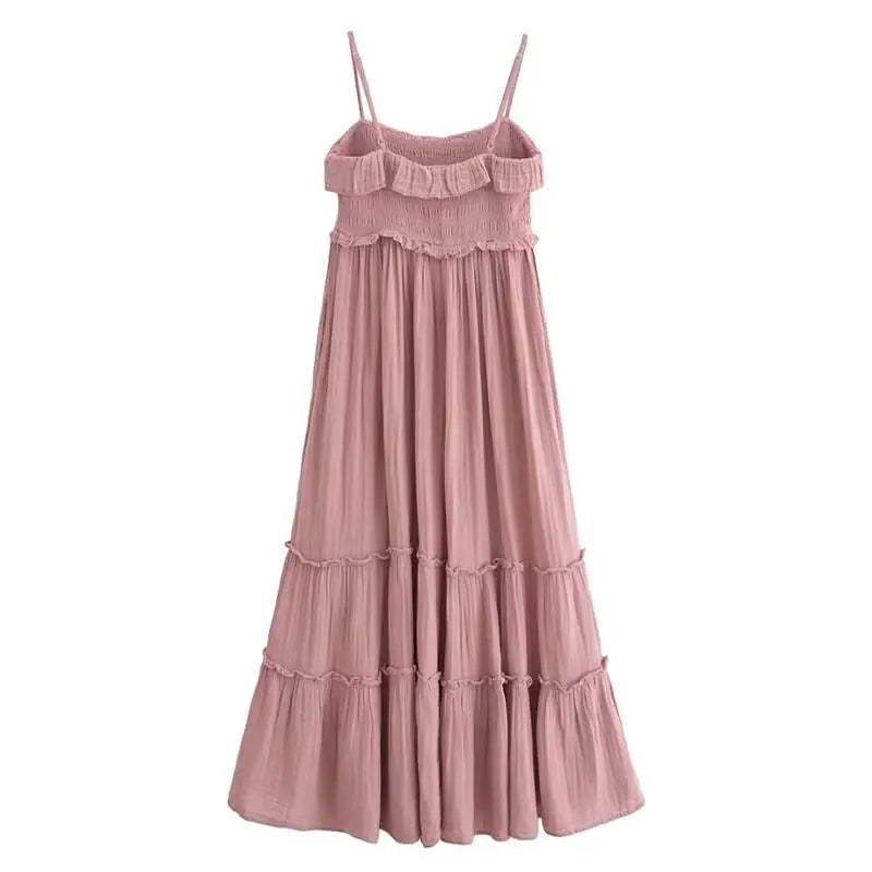 Summer Dresses Women's 2025 New Chic Tube Top Sling Elegant Women's Holiday Long Dress Comfort Fashion Youth Street Dress