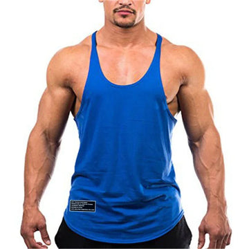 Gym Bodybuilding Fitness Vests Mens Running Sport Cotton Tank Tops Summer Breathable Sleeveless Y Back Suspender Belt Undershirt