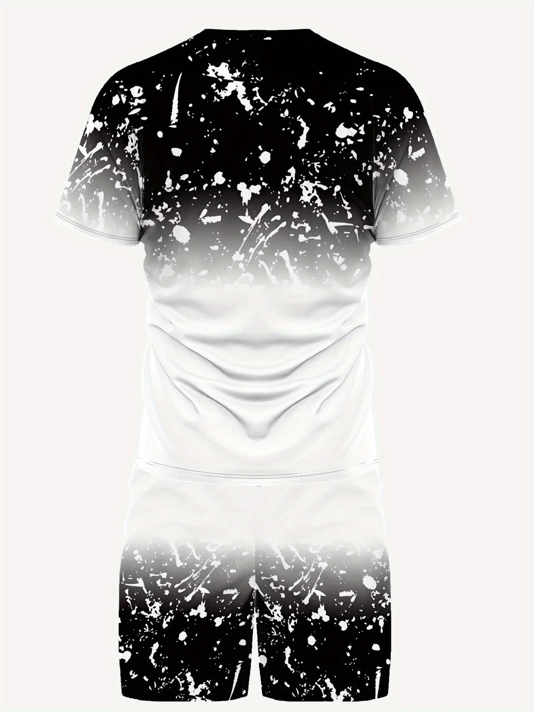 2025 Summer Casual Men's Adult Set 3D printed pattern Men's short-sleeved T-shirt Set Gradient Cool Casual sports Shorts two-pie