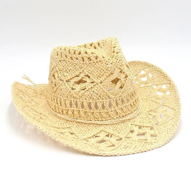 Cowboy Hat Woman Western Cowgirl Caps Women Cow Girl  Things Chapeau Femme Hats Accessories Vacation Compilation Straw Hat - OneLoveCanada