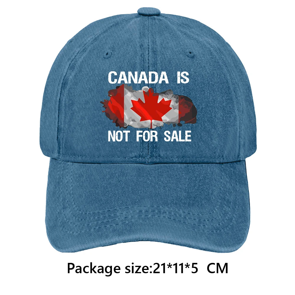 Canada Is Not for Sale Hat Retro Letter Embroidery Breathable Baseball Cap Outdoor Sports Trucker Hat for Hiking Fishing Sun Hat - OneLoveCanada