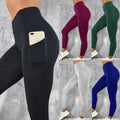 Yoga Fitness Women Leggings High Waist Tights with Pocket Gym Workout Running Stretchy Sexy Butt Liftting Casual Skinny Pants - OneLoveCanada
