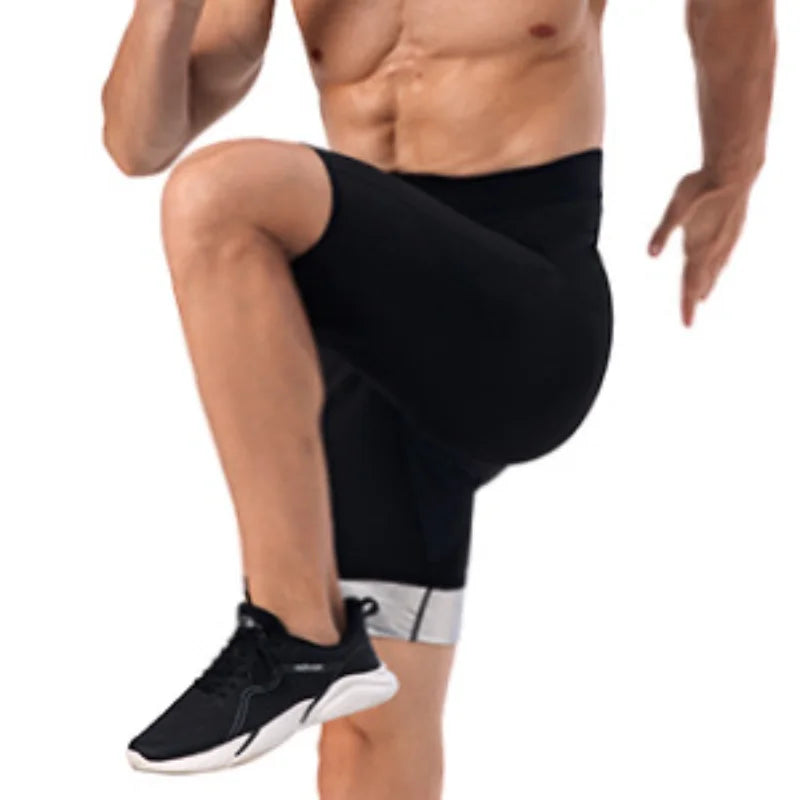 Sweat Pants Men's High Waist Waist Abdominal Pants Fitness Pants Running Sports Heat Gathering Sweat Pants Shorts Sweat Pants