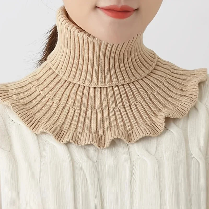 Knitted Scarf for Women, Monochromatic, Cold Resistant, Warm, Korean Edition, Hooded Scarf for Wo, Autumn and Winter