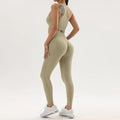 Ladies yoga suit new high-waisted tight pants with tight hips and shock-proof quick-dry breathable bra - OneLoveCanada