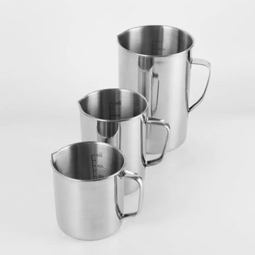 New Stainless Steel Laboratory Beaker 500ml Graduated Measuring Cups 1000ml Espresso Mugs Kitchen Tool