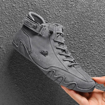 Men's Boots Waterproof Trendy High-quality Design High Top Sports Shoes Wear Resistant Comfortable Soft Soled Motorcycle Shoes