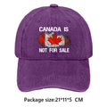 Canada Is Not for Sale Hat Retro Letter Embroidery Breathable Baseball Cap Outdoor Sports Trucker Hat for Hiking Fishing Sun Hat - OneLoveCanada