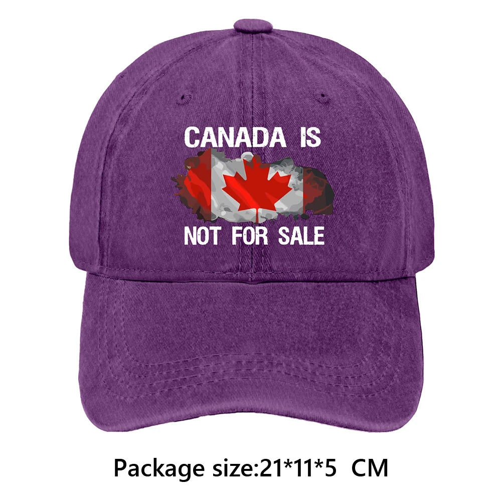 Canada Is Not for Sale Hat Retro Letter Embroidery Breathable Baseball Cap Outdoor Sports Trucker Hat for Hiking Fishing Sun Hat - OneLoveCanada